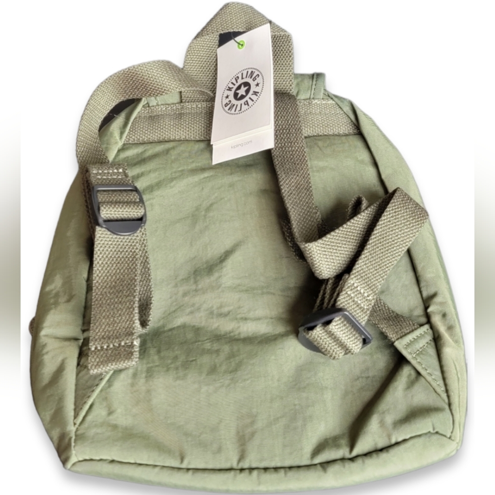 Kipling BP3901 Lovebug Travel Small Backpack  in color Jaded Green Tonal - Picture 2 of 7